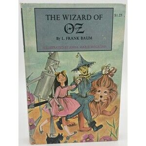 Wizard of Oz hardcover book L. Frank Baum 1963 Dorothy Lion Scarecrow Tin Man